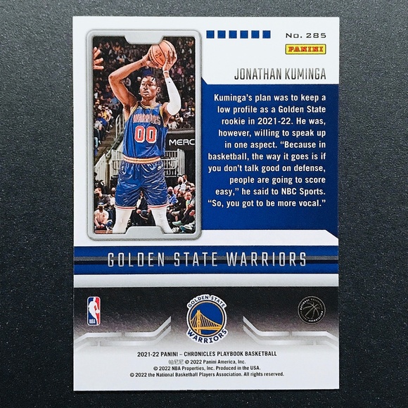 Jonathan Kuminga RC - 2021-22 Panini Chronicles Playbook #285 - Picture 2 of 2